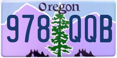 OR license plate 978QQB