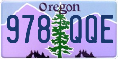 OR license plate 978QQE