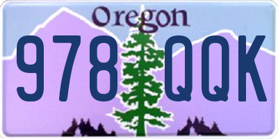 OR license plate 978QQK