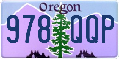 OR license plate 978QQP
