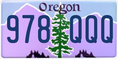 OR license plate 978QQQ