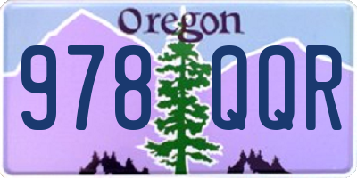 OR license plate 978QQR