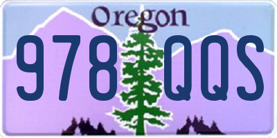 OR license plate 978QQS
