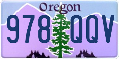 OR license plate 978QQV