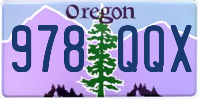 OR license plate 978QQX