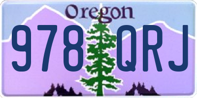 OR license plate 978QRJ