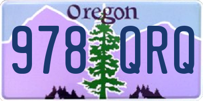 OR license plate 978QRQ