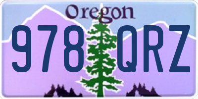 OR license plate 978QRZ