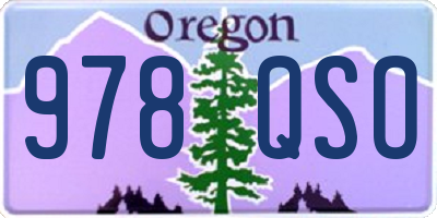 OR license plate 978QSO