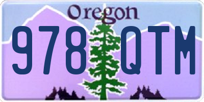 OR license plate 978QTM