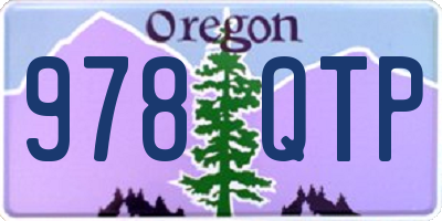 OR license plate 978QTP