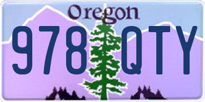 OR license plate 978QTY