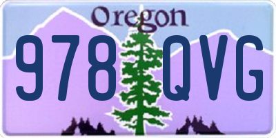 OR license plate 978QVG