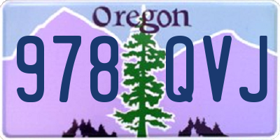 OR license plate 978QVJ