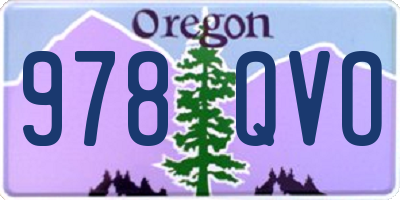 OR license plate 978QVO