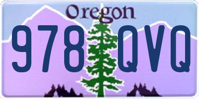 OR license plate 978QVQ
