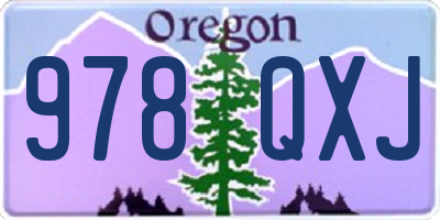 OR license plate 978QXJ