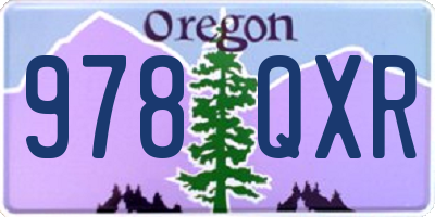 OR license plate 978QXR