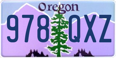OR license plate 978QXZ