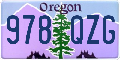 OR license plate 978QZG