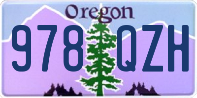 OR license plate 978QZH