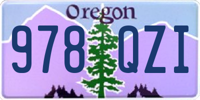 OR license plate 978QZI