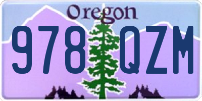 OR license plate 978QZM