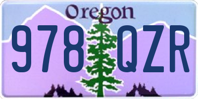 OR license plate 978QZR