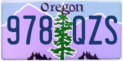 OR license plate 978QZS