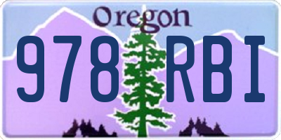 OR license plate 978RBI