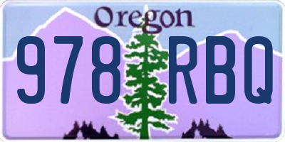 OR license plate 978RBQ