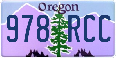 OR license plate 978RCC