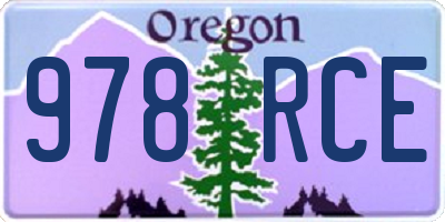 OR license plate 978RCE