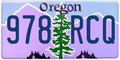 OR license plate 978RCQ