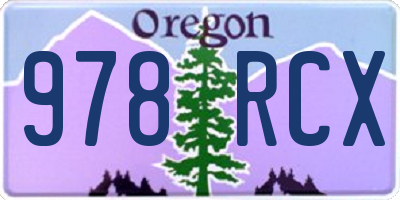 OR license plate 978RCX