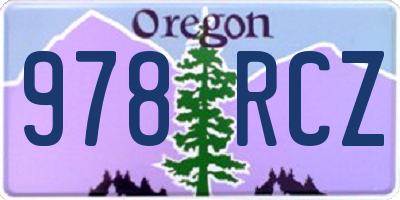 OR license plate 978RCZ