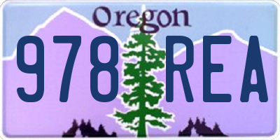 OR license plate 978REA