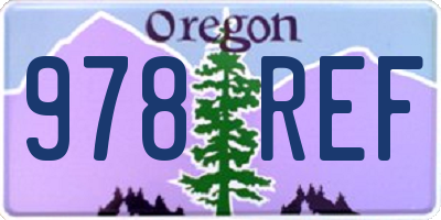 OR license plate 978REF