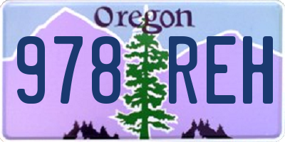 OR license plate 978REH