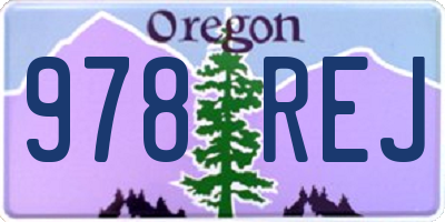 OR license plate 978REJ