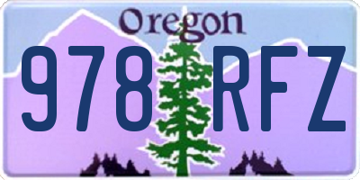OR license plate 978RFZ