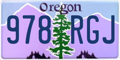 OR license plate 978RGJ