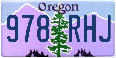 OR license plate 978RHJ