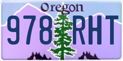 OR license plate 978RHT