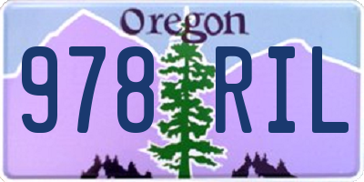 OR license plate 978RIL