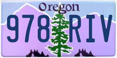 OR license plate 978RIV