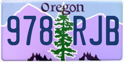 OR license plate 978RJB