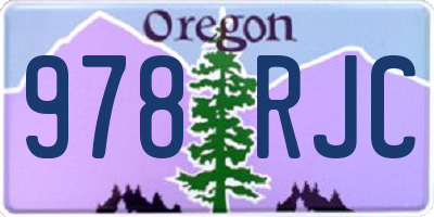 OR license plate 978RJC