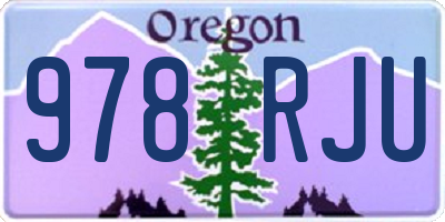 OR license plate 978RJU