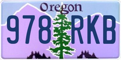 OR license plate 978RKB